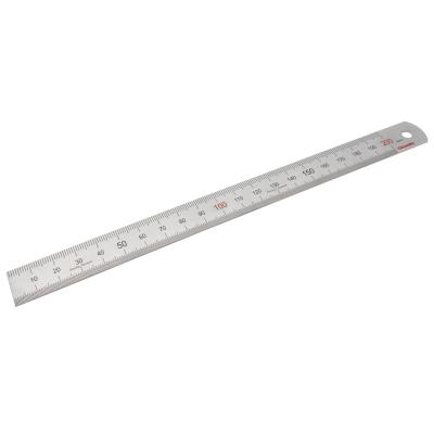 Stålskala 200x19x0,8 mm Mattförkromad